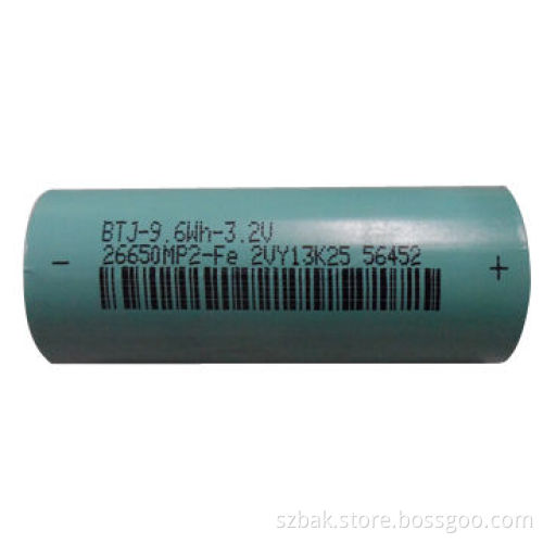 LiFePO4 battery, BAK 26650MP2-FE 3.2V, 3000mAh, for power use, 2000 times cycle life for EV use